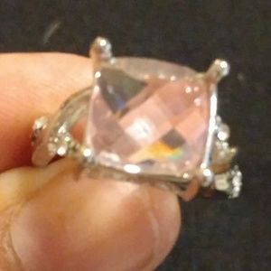 PINK WHITE TOPAZ WOMAN RING